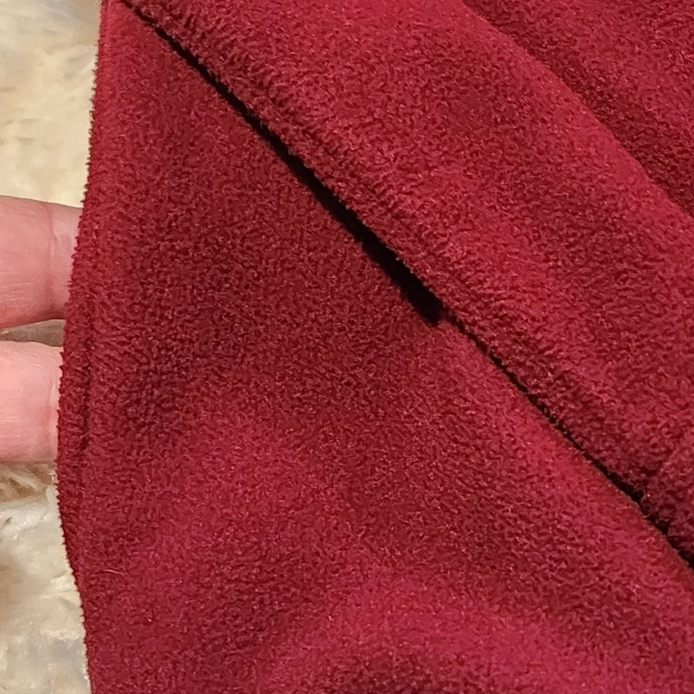 WEATHRPROOF Pullover 1/4 Zip Fleece Men's Burgundy Pocketed Jacket Sz. L